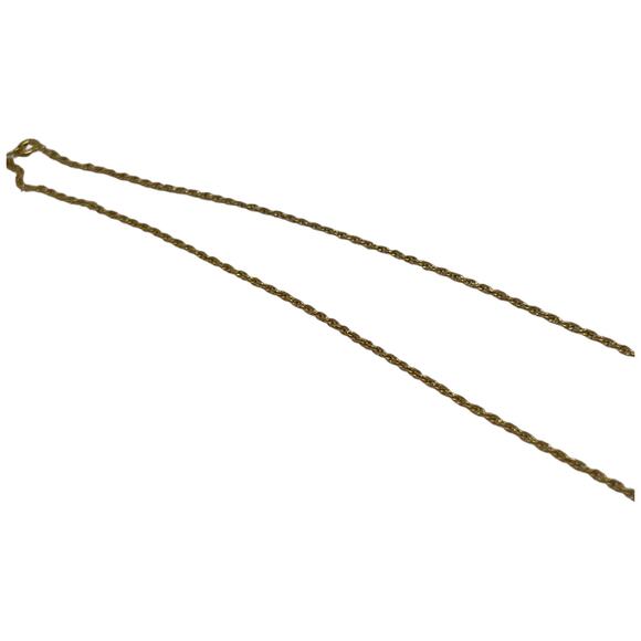 Delicate Gold Tone Chain Necklace Simple Minimalist Rope Twist Long 24 inch - Picture 11 of 12